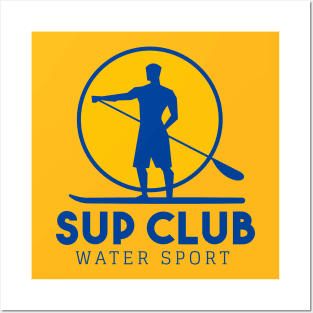 SUP Club in Golden State Colors Posters and Art